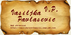 Vasiljka Pavlašević vizit kartica